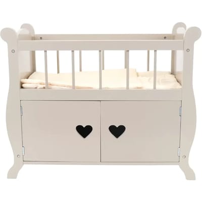 Poppenbed Sweetheart sand hout incl. beddengoed vanaf 3 jaar - Bandits and Angels