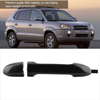Dailygoods- Handgreep Buitendeur - Deurgreep - Deurhendel met Slot - ABS Materiaal - Zwart - Past voor Hyundai Tucson 2005-2009