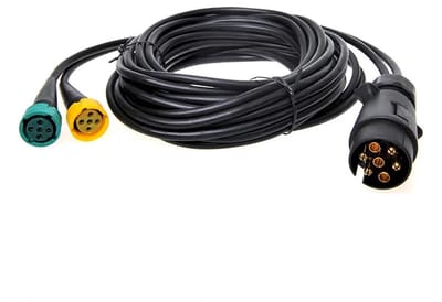 ProPlus Kabelset 5M - Met Stekker - 7-polig en 2x connector 5-polig - Zwart