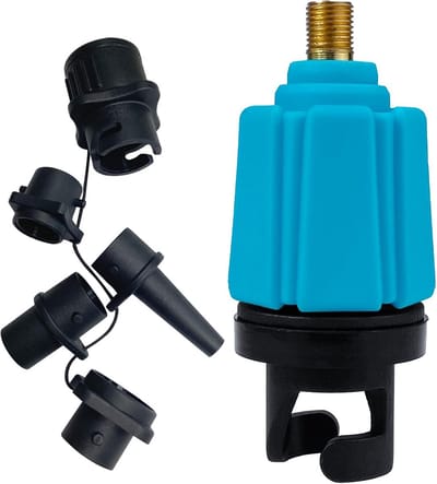 Ventieladapter Set - Pomp adapter - Watersport Opblazen - Duurzaam Rubber Koper - 10 x 14 cm - Blauw