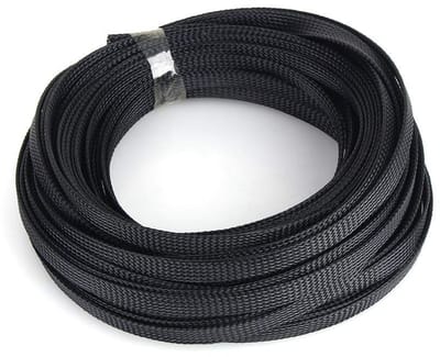 Dailygoods- Gevlochten Kabelhuls - Uitbreidbaar 10 mm - Hoge Dichtheid - Slijtvaste Eigenschappen - Flexibel - 10 meter - Kabelsleeve