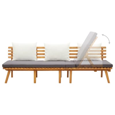 vidaXL - Tuinslaapbank - 200x65 - cm - massief - acaciahout