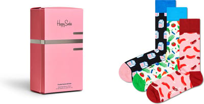 Happy Socks unisex giftbox 3P sokken foodie multi