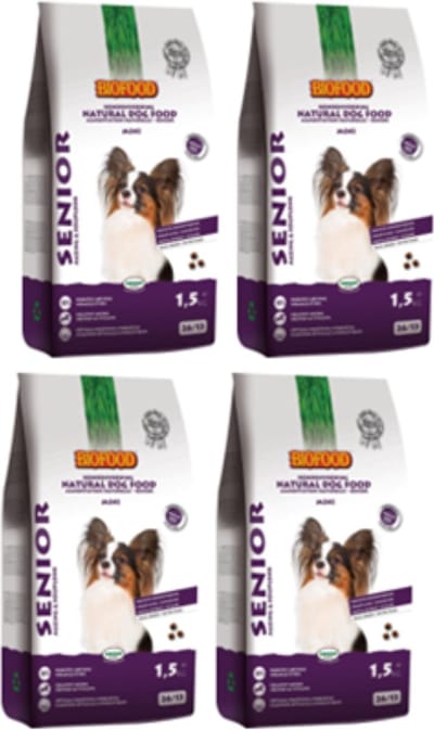 4x Biofood Senior Small Breed Gevogelte - Hondenvoer - 1.5kg