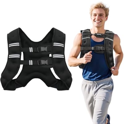 Verstelbaar Gewichtsvest voor Training - 20,3/30,6/9,1 kg met Reflecterende Strepen