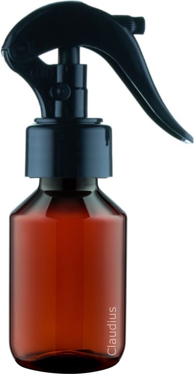 Lege Plastic Fles 100 ml PET Amber bruin - met luxe verstuiverdop - set van 10 stuks - navulbaar - leeg