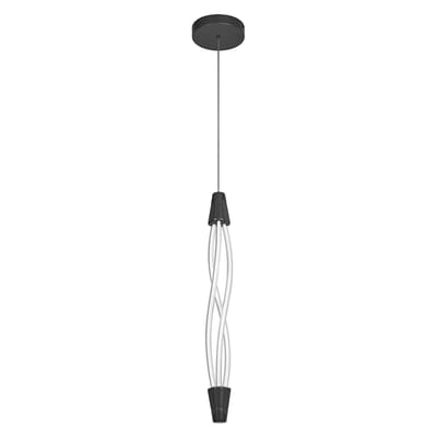 OSRAM Decor Swirl Hanglamp, 18W, 1800lm, 3000K, Donkergrijs, Polycarbonaat, Click Dim, Filamentontwerp, Ø150mm