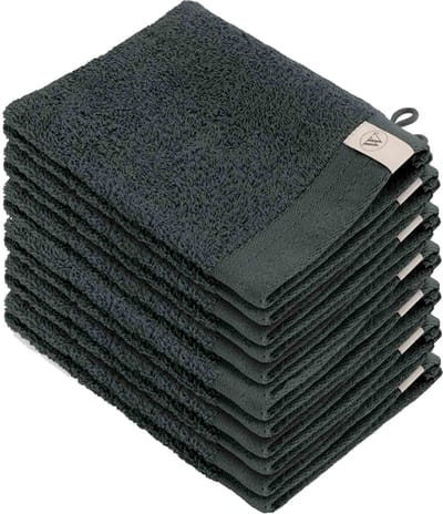 Walra Washand - Soft Cotton - Set van 12 - Hotel Kwaliteit - 100% katoen - 550 g/m² - 16x21 cm - Antraciet