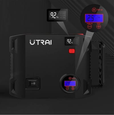 Jumpstarter met Compressor - Jumpstarter voor Auto - Accukabel Auto - Met Zaklamp - Startkabels - Snelstarter - Starthulp voor Auto - Startbooster - Powerbank - Accu kabels met Compressor - Pomp met Accukabels