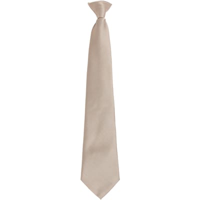 Premier Unisex volwassen kleuren modieuze effen Clip-On stropdas (Khaki)
