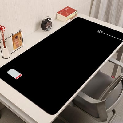 Bureauonderlegger - Bureaumat Beschermer - Bureau Organisatie - Ultraglad Oppervlak - 60x30cm - Zwart