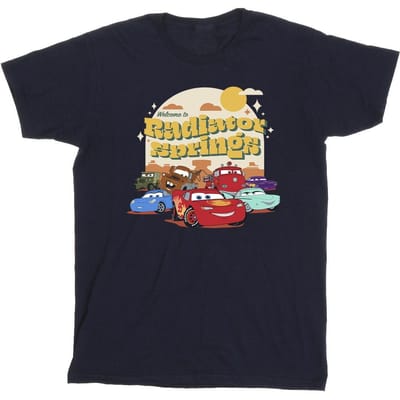Disney Jongens Cars Radiator Springs Groep T-Shirt (Marineblauw)