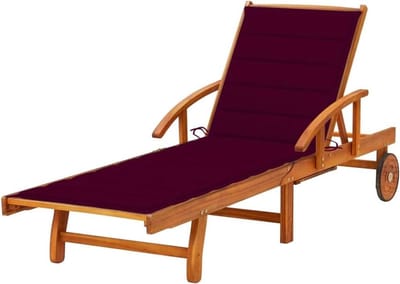 Houten Zonnebed - Tuinligstoel Relaxstoel - Ontspannen in de tuin - Verstelbare rugleuning met tafel - 200 x 67 cm