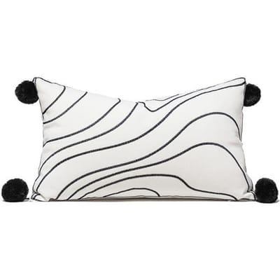 Housse de coussin décorative style marocain, taie d'oreiller décorative pour salon, 30 x 50 cm/45 x 45 cm white