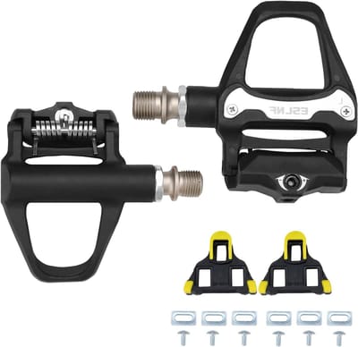 Aluminium Fietspedalen voor Racefietsen, Inclusief Cleats Set, Geschikt voor Binnen- en Buitensport, Duurzaam en Lichtgewicht Fietsonderdeel