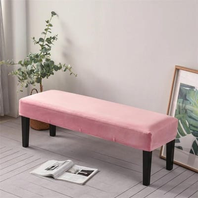 Zachte Velvet Eetkamerstoelhoes Stretch Pianokrukhoes Lange Ottomanhoes Effen Bankhoes Schoenen Wisselen voor Woonkamer