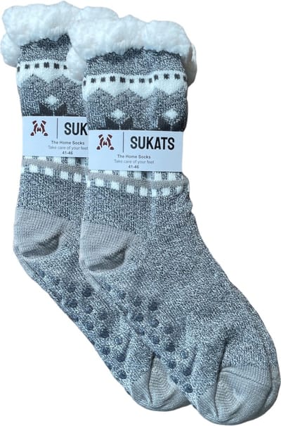 Sukats® Huissokken - Homesocks - Maat 41-46 - Antislip Sokken - Fluffy Sokken - Huissokken Heren - Slofsokken - Variant 10 - Meerdere Maten en Varianten - Verwarmde Sokken