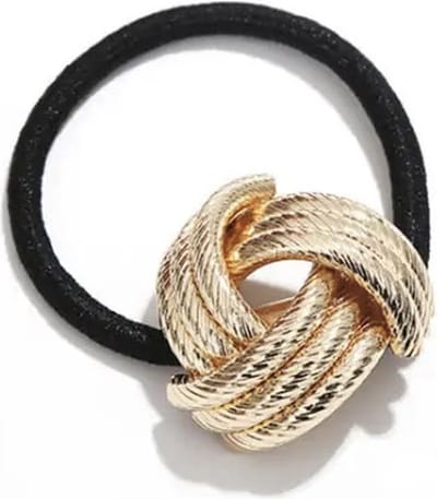 Emilie collection - haarelastiek - metaal - goud - paardenstaart houder