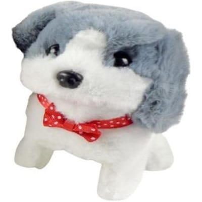 Hondje dat springt en blaft - Grijs Elektroniche knuffels Interactieve knuffels