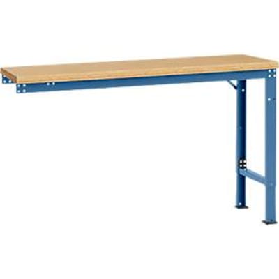 Manuflex aanbouwtafel UNIVERSAL Speciaal, 1500 x 800 mm, multiplex natuur, briljantblauw