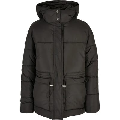 Urban Classics - Waisted Gewatteerd jack - XS - Zwart