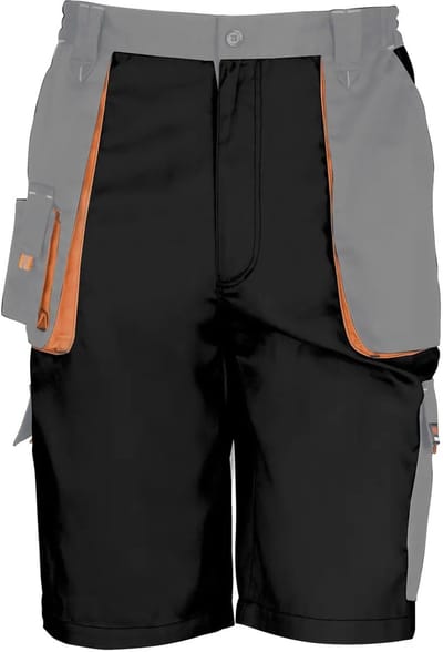 Result Lite Shorts RT319 - Black/Grey/Orange - XS