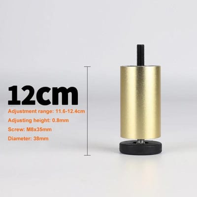 4 STKS Verstelbare Meubelpoten M8 Aluminiumlegering Tafelpoten Voor TV-meubel, Kledingkast, Verhoogde Koelkast Wasmachine Voeten