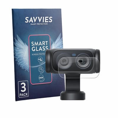 3 Stuks Savvies Screenprotector - geschikt voor Insta360 Luna Ultra (Lens) - beschermfolie glas transparant
