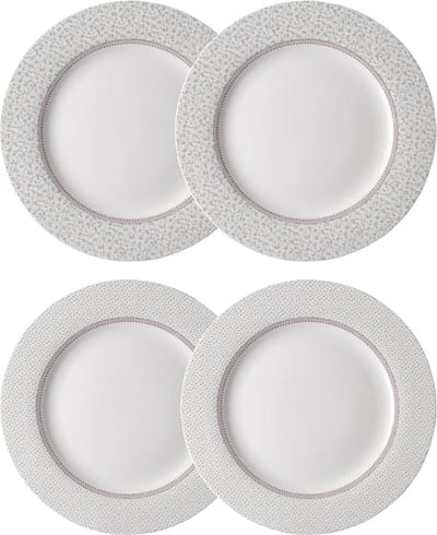 Laura Ashley Wild Clematis Collectables Bordenset 4 persoons servies - Plat - Ø26 cm