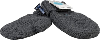 Dames Wanten - Gebreid met Fleece Binnenin - One Size - Donker Grijs