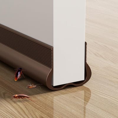 Zelfklevende Tochtstrip voor Onder Deuren - 93 cm - Bruin - Windstopper en Tochtstopper