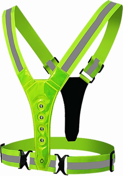 Reflecterend vest - Led vest - Led verlichting - Reflectievest - Groen - Reflecterend hardloopvest - Veiligheidsvest - Batterijen meegeleverd