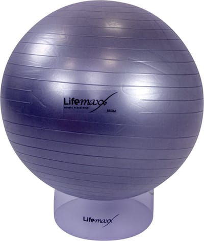 Lifemaxx Gymball - Anti-Burst Fitnessball - 55 cm - Zilver