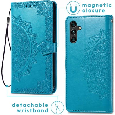 imoshion Hoesje - Geschikt voor Samsung Galaxy A13 (5G) / A04s - Mandala Bookcase - Turquoise