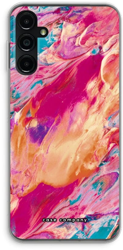 Case Company® - Hoesje geschikt voor Samsung Galaxy A14 hoesje - Pastel Echoes - Soft Cover Telefoonhoesje - Bescherming aan alle Kanten en Schermrand