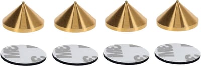 Luidspreker Spikes Kegels - Boxen Spikes Kegelvorm - Trillingen Dempen - Massief Messing - 20mm dia 12mm hoogte - Messing