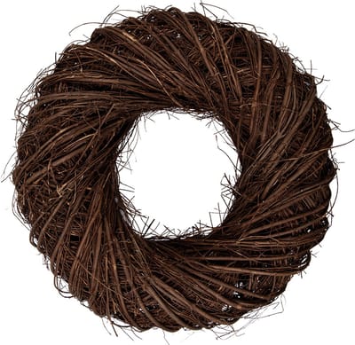 Clayre & Eef Krans Ø 50x13 cm Bruin Rotan