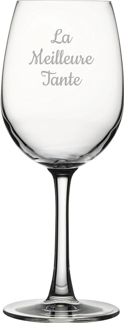 Witte wijnglas gegraveerd - 36cl - La Meilleure Tante