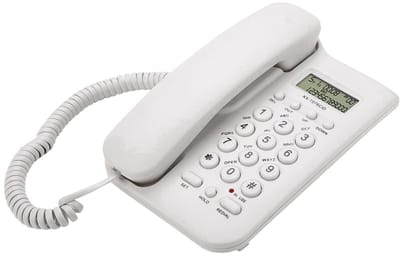 Dailygoody - Home telefoon met kabel - Vaste telefoon voor kantoor - Eenvoudig te installeren - Wit - Geschikt voor thuis en hotel