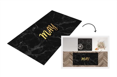 Keukenloper - Loper keuken - Quote - Kalender - Mei - Goud - 120x60 cm - Keukenloper vinyl