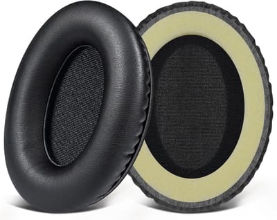 Vervangende Oorkussens voor Audio-Technica ATH-ANC7/ANC7B Hoofdtelefoons, Zachte Kunstlederen Earpads met Hoge Dichtheid en Comfortabele Pasvorm - Zwart