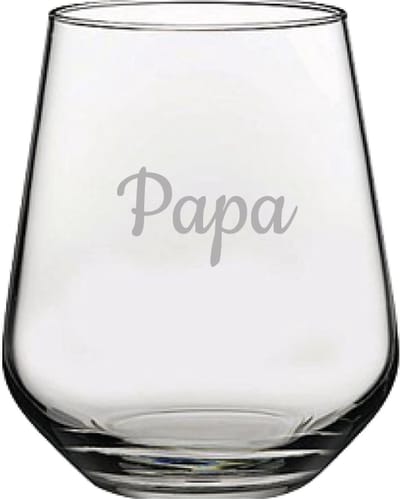 Gegraveerde Drinkglas 42,5cl Papa