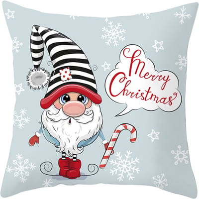 Without Lemon - Kerst Kussenhoes - Blauw Kerst Kabouter Gnome 2.0 - Kerst kussen - Kerstdagen - Feestdagen - Kerst - Decoratie - Woondecoratie - Kussenslopen - December - Cadeau