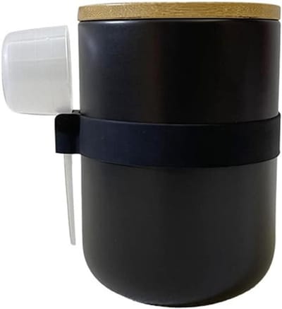 Opslagdozen van 800 ml voor thee, koffie en specerijen met lepel en deksel - Ideaal voor keukenorganisatoren van koffiebonen, suiker, noten en kruiden