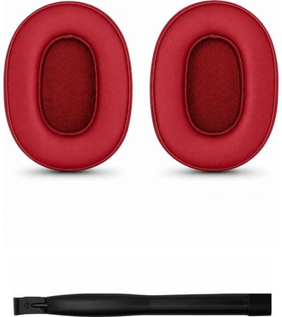 Set Oorkussens voor Skullcandy Koptelefoon - Crusher 540 Oorkussen - Kunstleer met Traagschuim - Rood