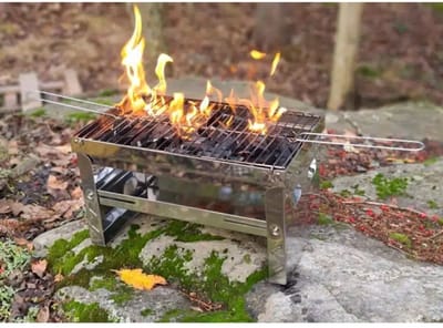 ‎Opvouwbare houtskoolgrill Trek Mustang 43,5x25,5cm‎