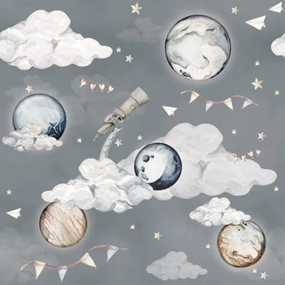 Baby behang Dekornik Magic Planets