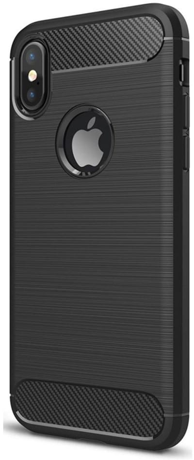 Mobiq Carbon Look Hoesje geschikt voor iPhone XS Max - Flexibele TPU Case