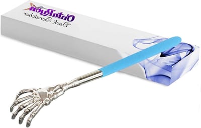 Telescopische Rugkrabber - Uitschuifbare Krabber - Jeuk Verlichten - Roestvrij Staal - 23-59 cm - Blauw
