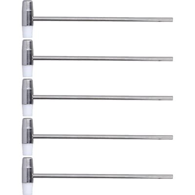 5 Pièces Marteau à Double Tête Mini Petit 2 Faces Maillet de Bijoutier pour Artisanat Réglage de Montre Artisanat 6.5in gray